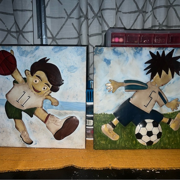 Sports Themed Wall Art Set
